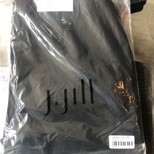 J Jill Petite M Black Pullon Pants Side Slits Leg